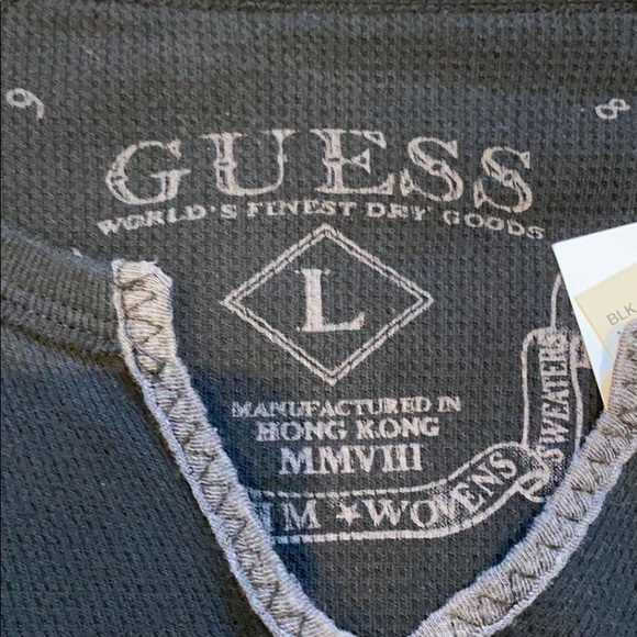 Guess Jeans men’s T-shirt SZ L long sleeve NWT - Picture 2 of 7